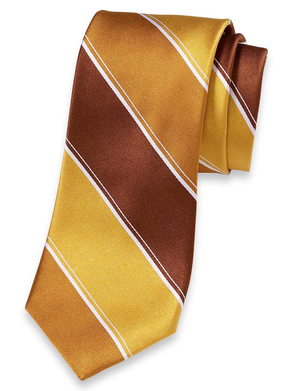 Stripe Woven Silk Tie - Gold Multi Product Image