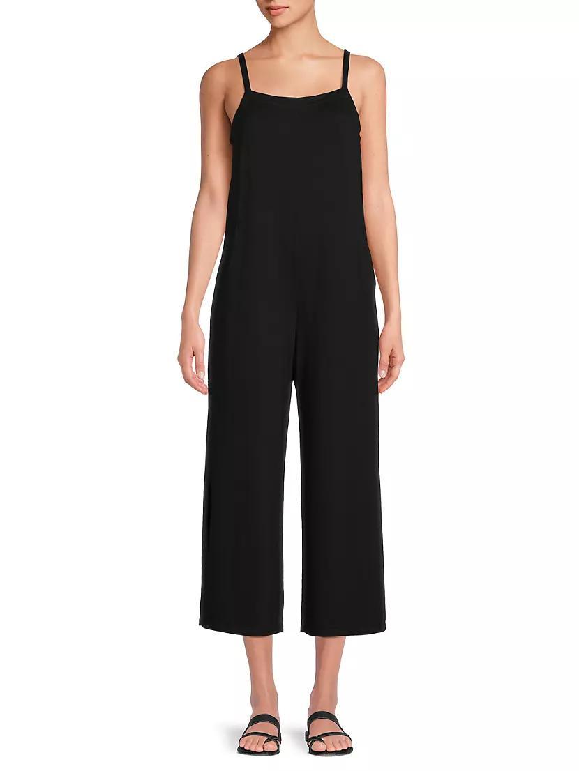 Cropped Stretch-Knit Jumpsuit Product Image