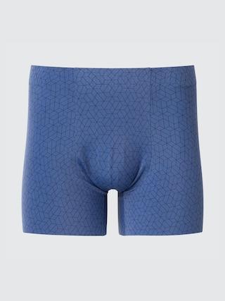 Mens Airism Ultra Seamless Boxer Briefs Blue Small UNIQLO US Product Image