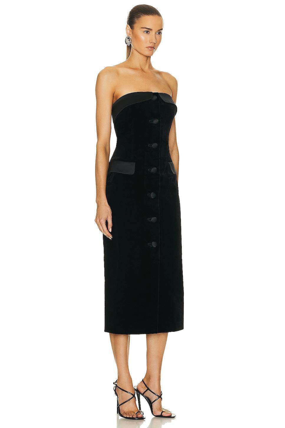 MARIANNA SENCHINA Diana Midi Jacket Dress Black. (also in M). Product Image