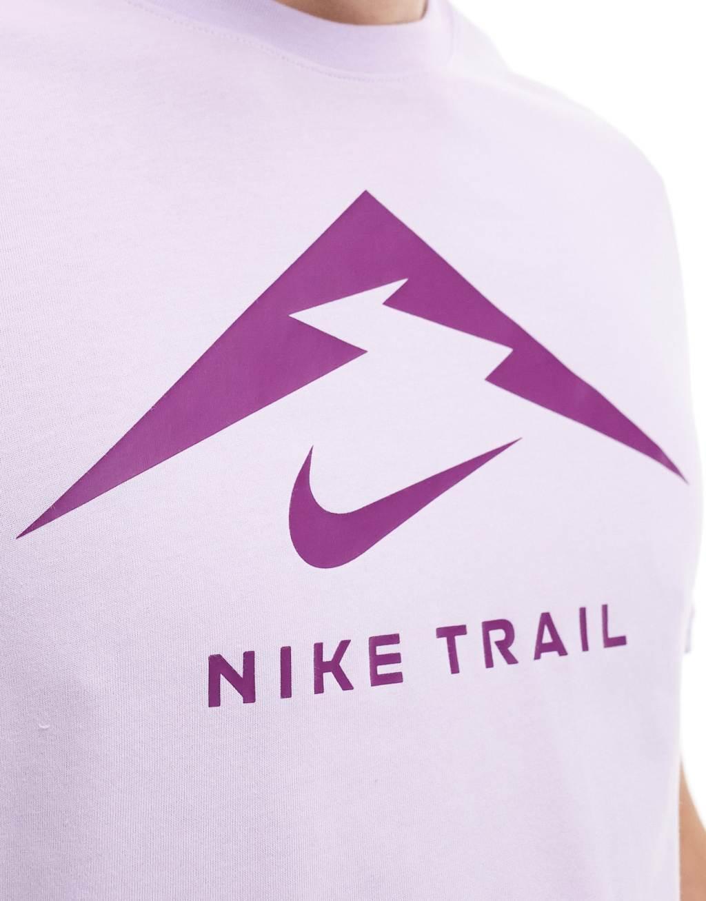 Nike Running Trail Dri-FIT logo t-shirt in purple Product Image