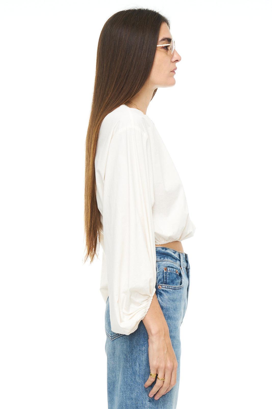 Rylan Blouson Sleeve Blouse - Sand Shell Product Image