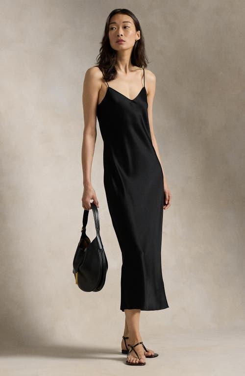 POLO RALPH LAUREN Midi Slip Dress In Polo Black Product Image