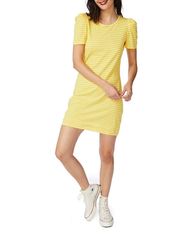 Court & Rowe Womens Short Sleeve Thin Classic Stripe Knit Dress Product Image