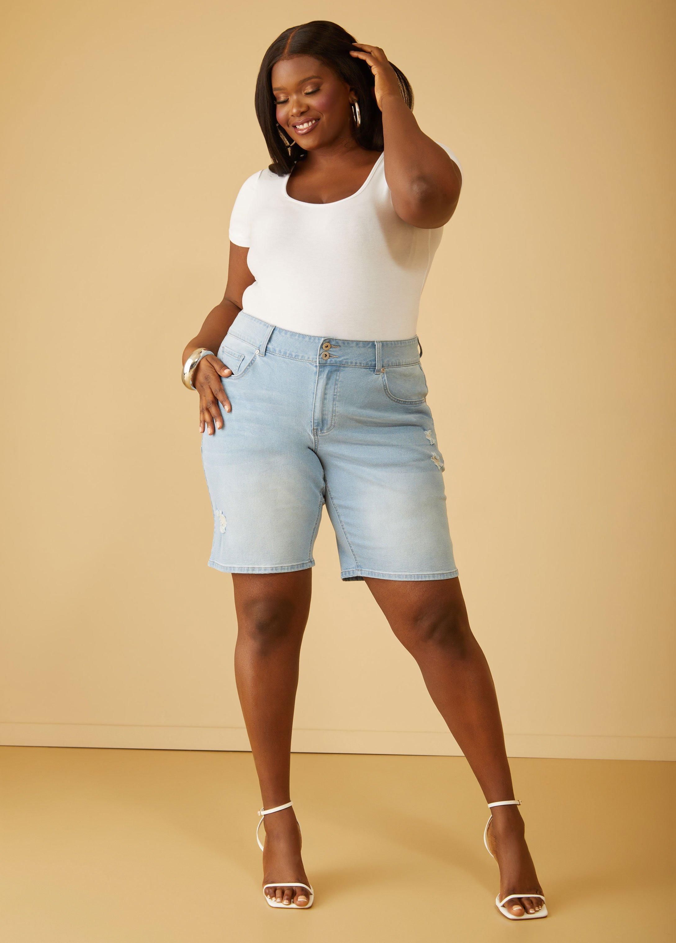 Fearless Mid Rise Denim Shorts Product Image