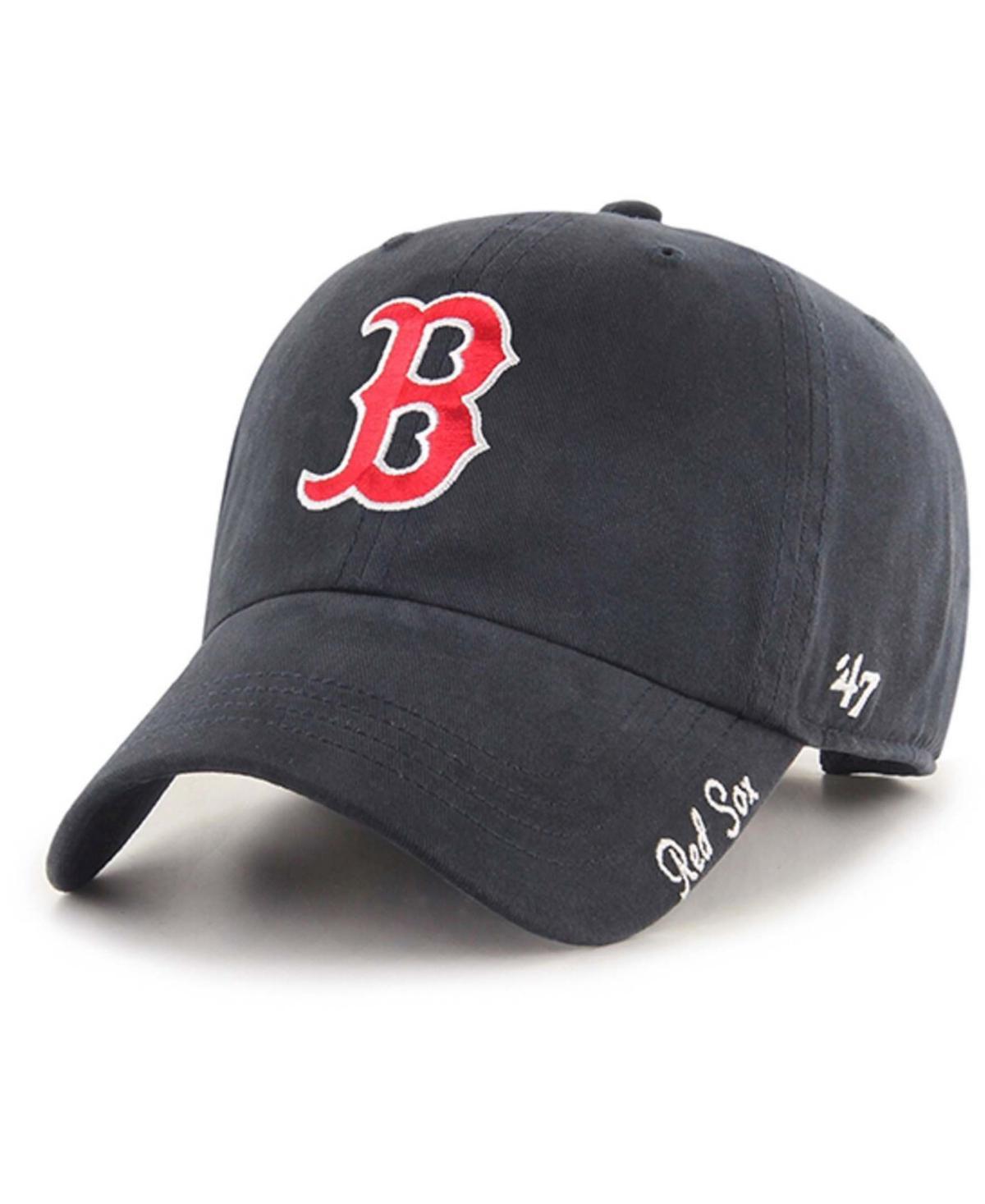 Womens Navy Boston Red Sox Team Miata Clean Up Adjustable Hat Product Image