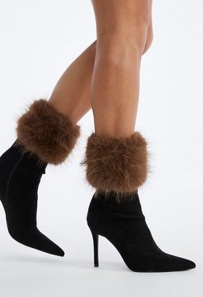 Gloria Pair Of Fluffy Faux Fur Wrist And Ankle Warmers Product Image