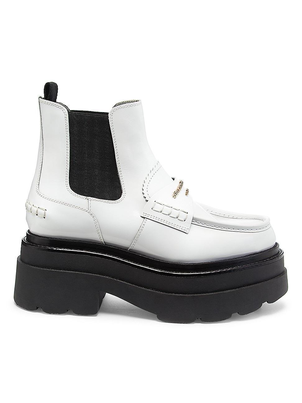 Womens Carter Leather Platform Ankle Boots Product Image