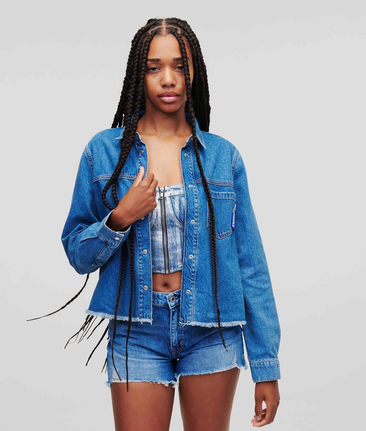 KLJ CROPPED DENIM SHIRT product image