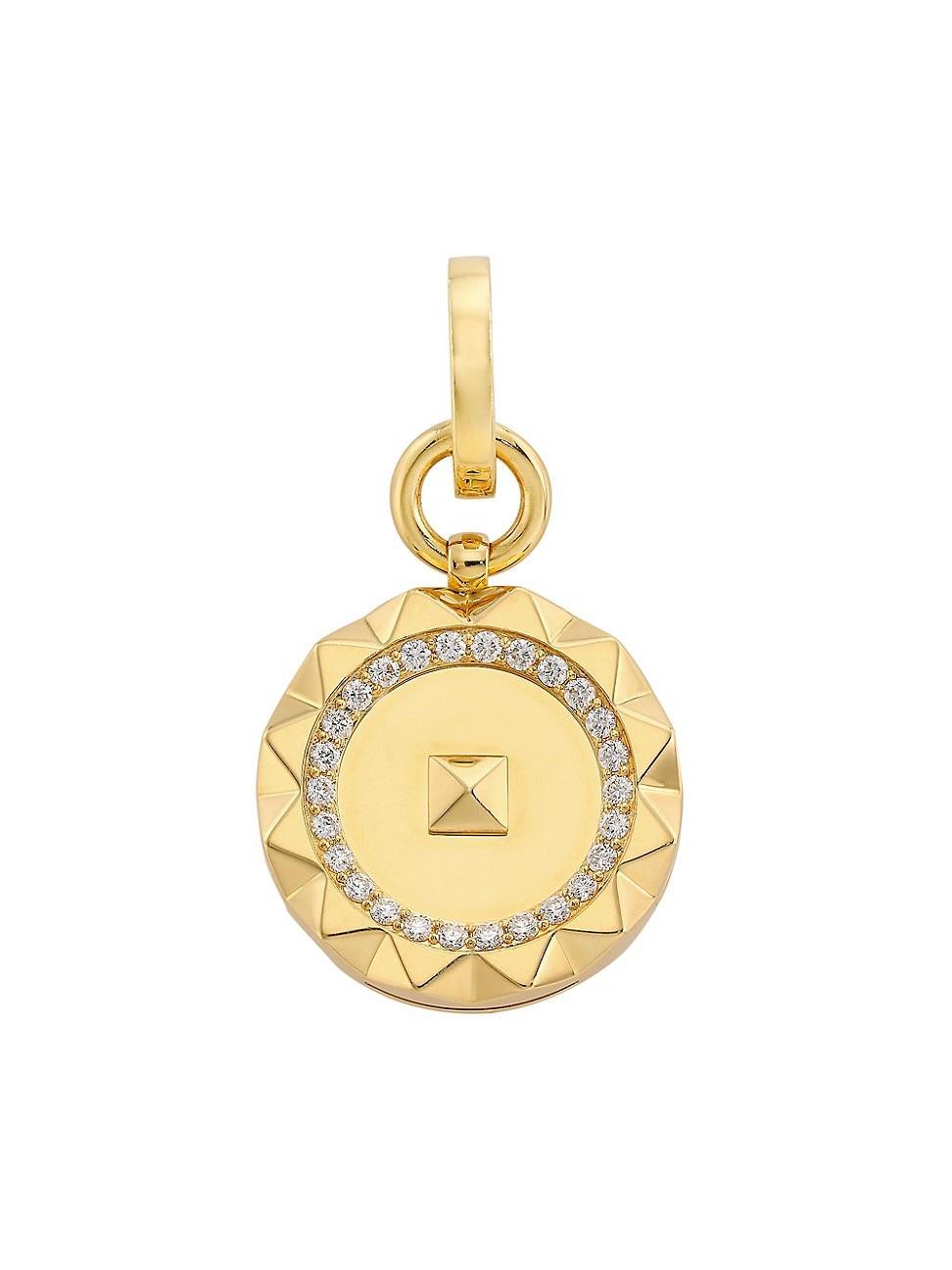 Womens Obelisco 18K Yellow Gold & Diamond Pendant Product Image