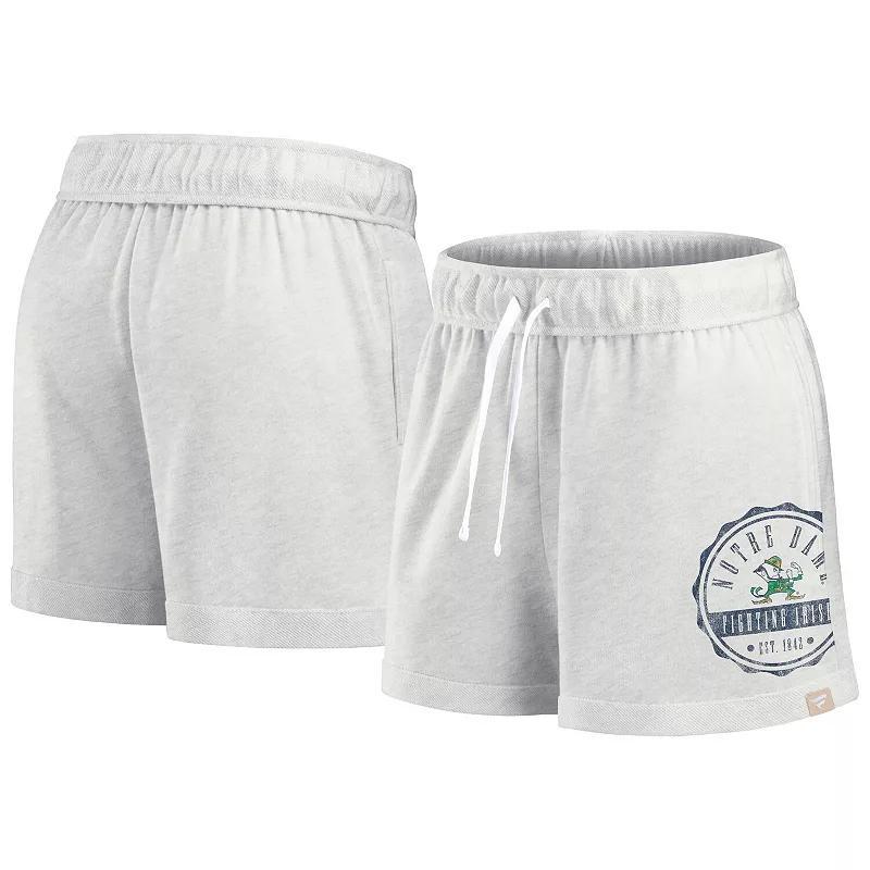 Womens Fanatics Branded Oatmeal Notre Dame Fighting Irish Win Badge Shorts Product Image