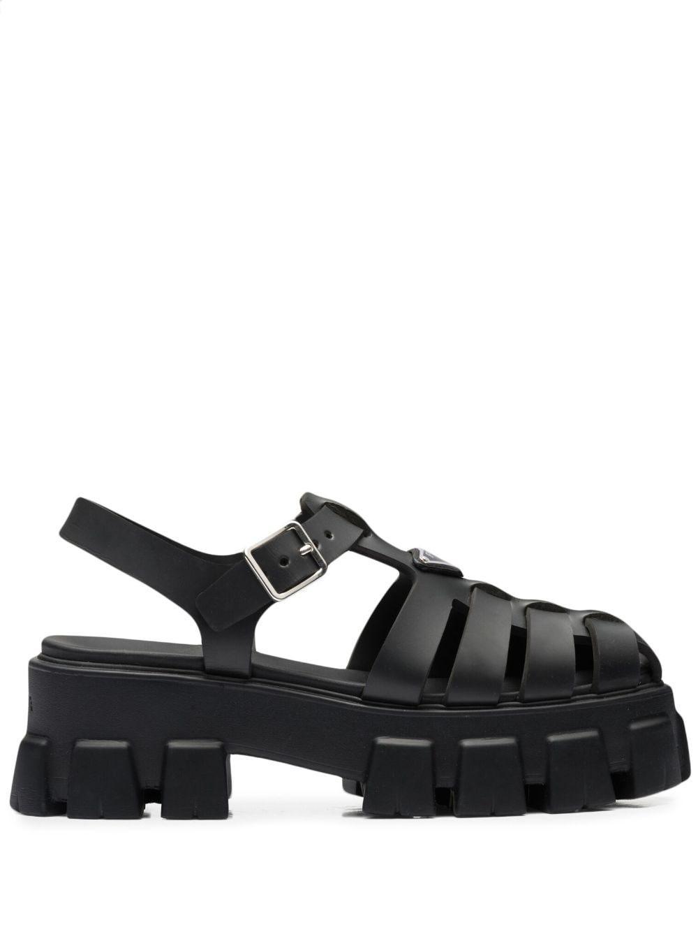 Monolith Rubber Platform Sandals In Black Product Image