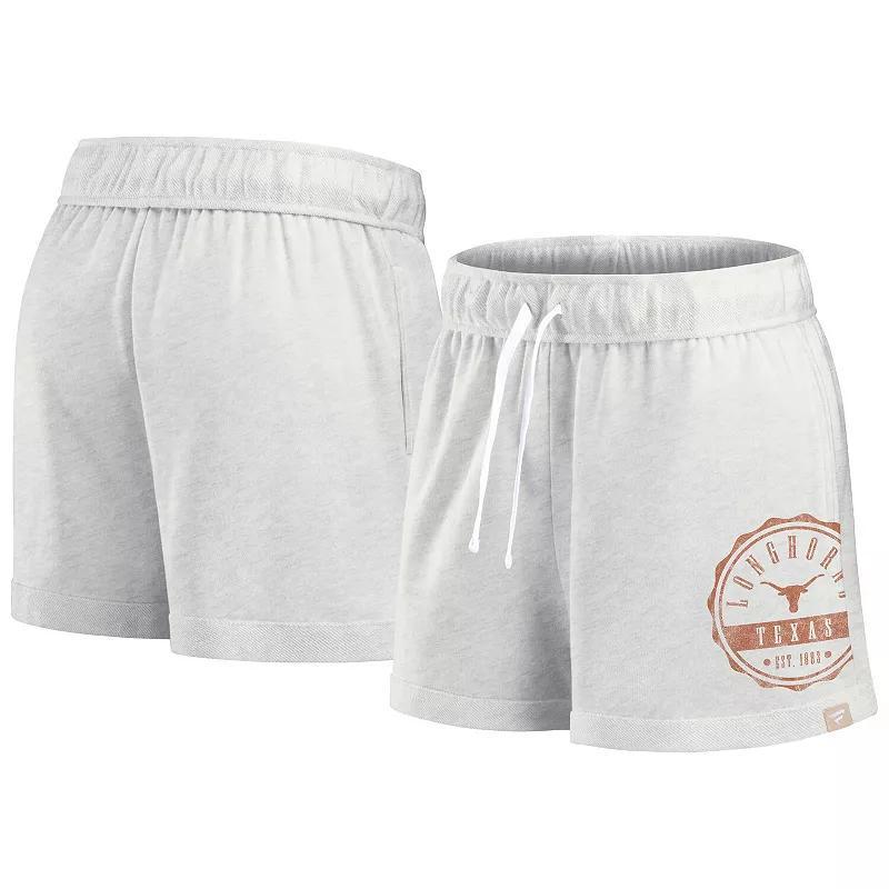 Fanatics Womens Oatmeal Texas Longhorns Win Badge Shorts - Oatmeal Product Image