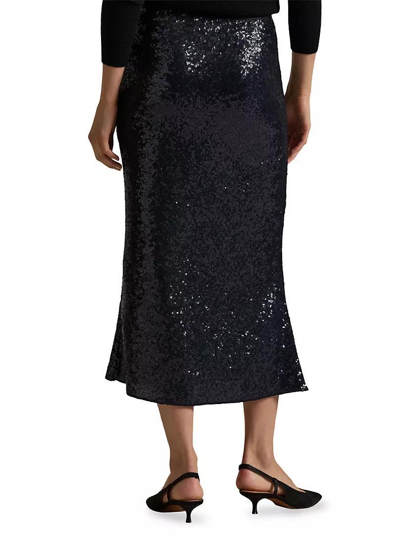 Sequined Bias-Cut Midi-Skirt Product Image