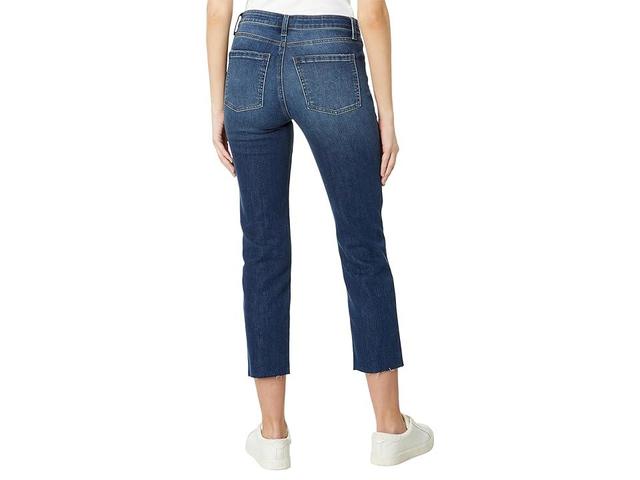 KUT from the Kloth Reese High-Rise Fab Ab Ankle Straight Raw Hem In Acquired (Acquired) Women's Jeans Product Image