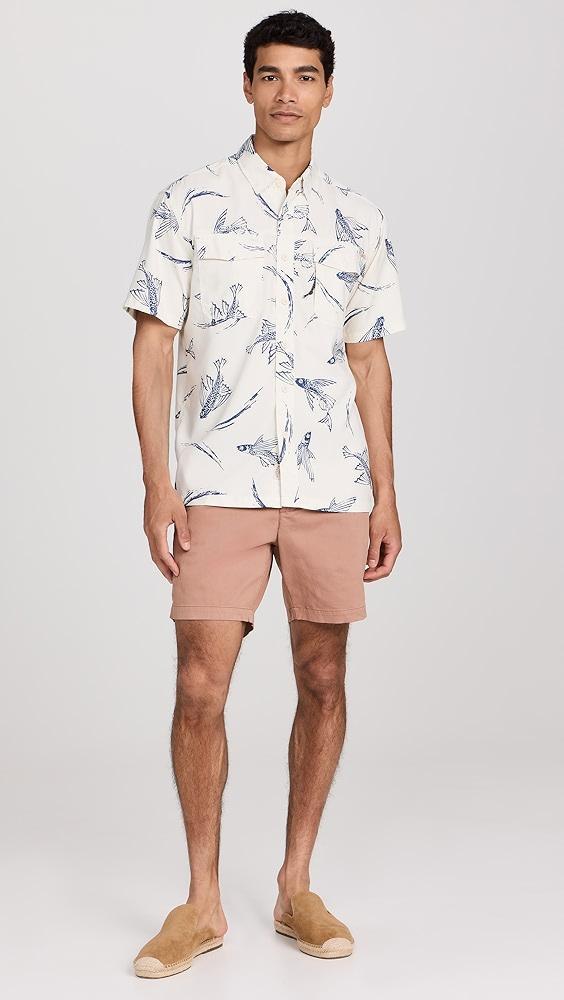 Faherty Short Sleeve Shorelite Air Shirt | Shopbop Product Image