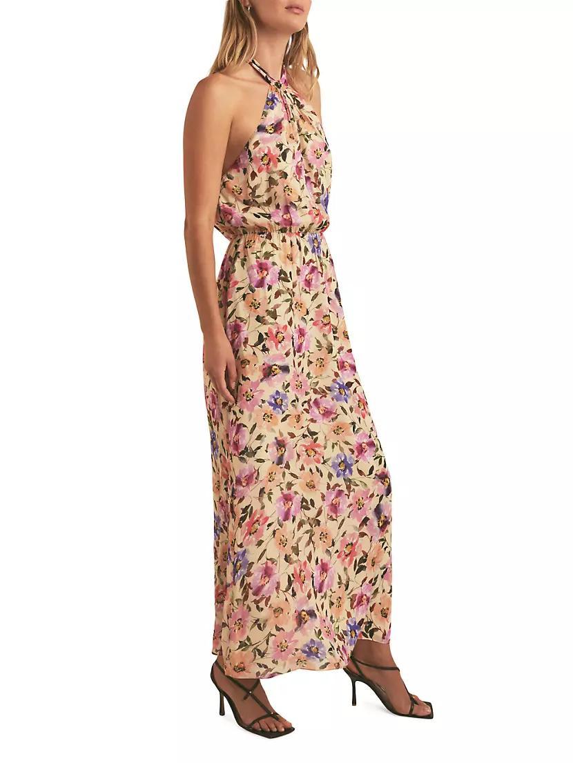 The Standout Floral Halter Maxi Dress Product Image