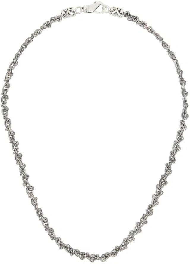 EMANUELE BICOCCHI Silver Braided Knot Necklace In Sterling Silver Product Image