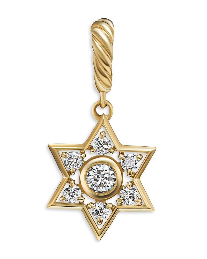 Womens Star Of David Pendant In 18K Yellow Gold With Diamonds Product Image