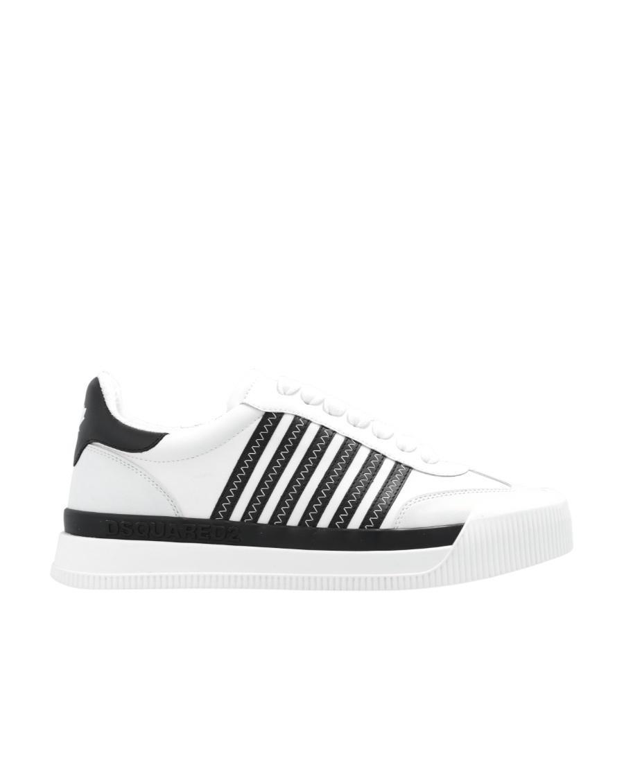 DSQUARED2 Boxer Leather Sneakers In Blackwhite Product Image