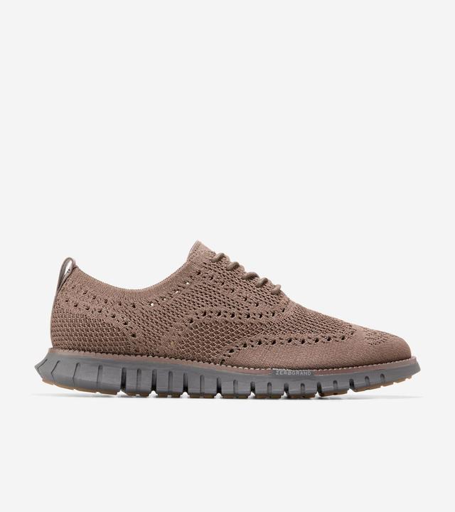 Cole Haan Mens Zergrand Remastered Stitchlite Wingtip Oxford Shoes - Brown Size 14 Product Image