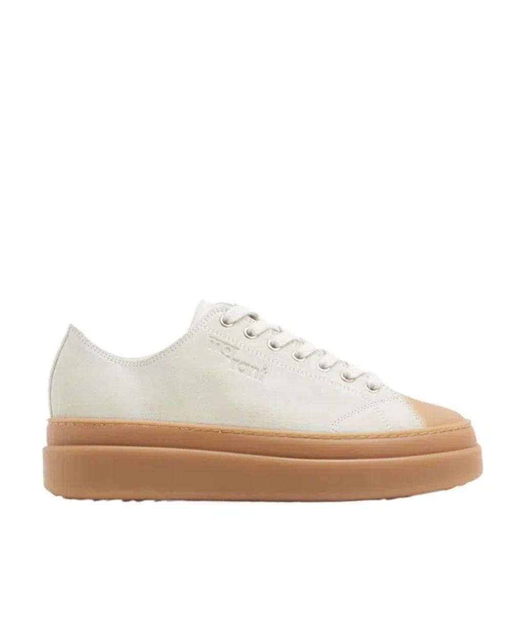 ISABEL MARANT Logo-embossed Low-top Sneakers In White Product Image