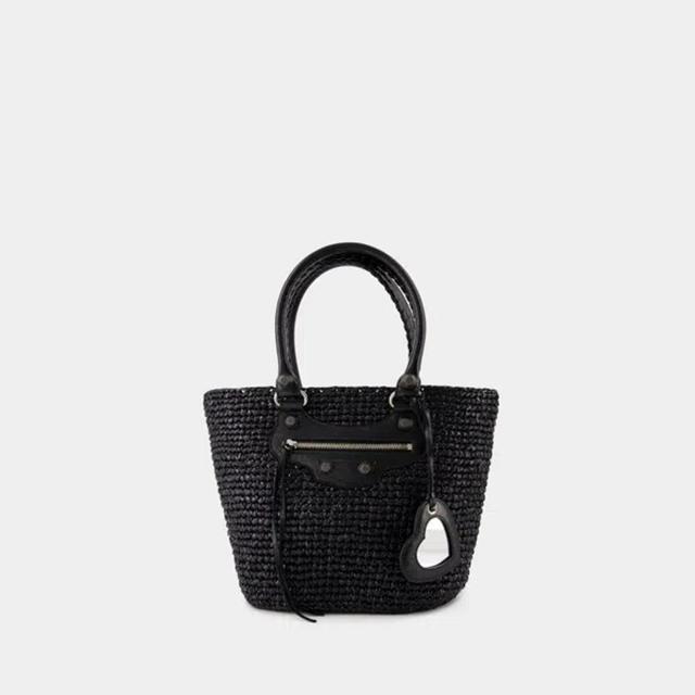 BALENCIAGA Le Cagole Panier M Shoulder Bag -  - Nylon - Black Product Image