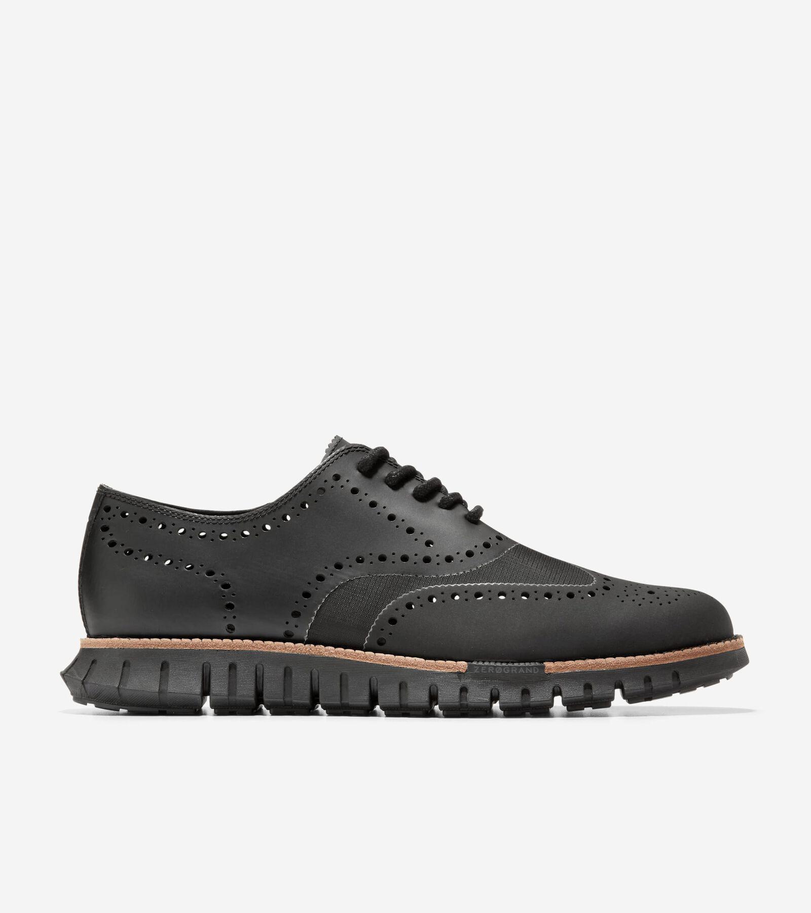 Cole Haan Mens Zergrand Remastered No Stitch Wingtip Oxford Shoes - Black Size 11.5 Product Image