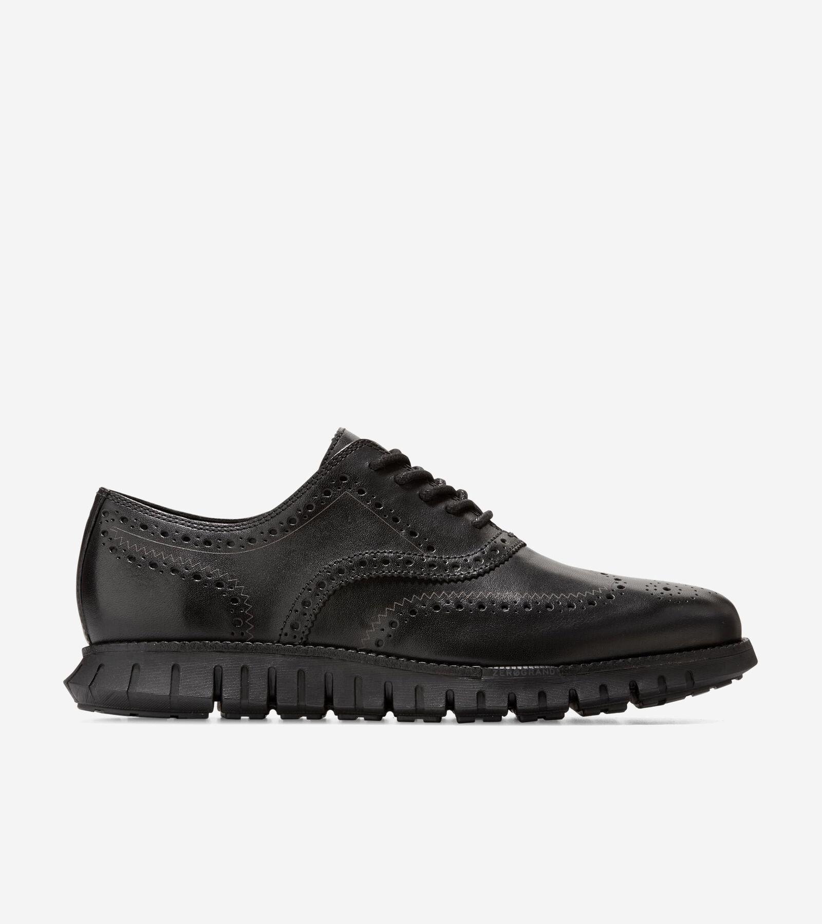 Cole Haan Mens Zergrand Remastered Wingtip Oxford Shoes - Black Size 10.5 Product Image