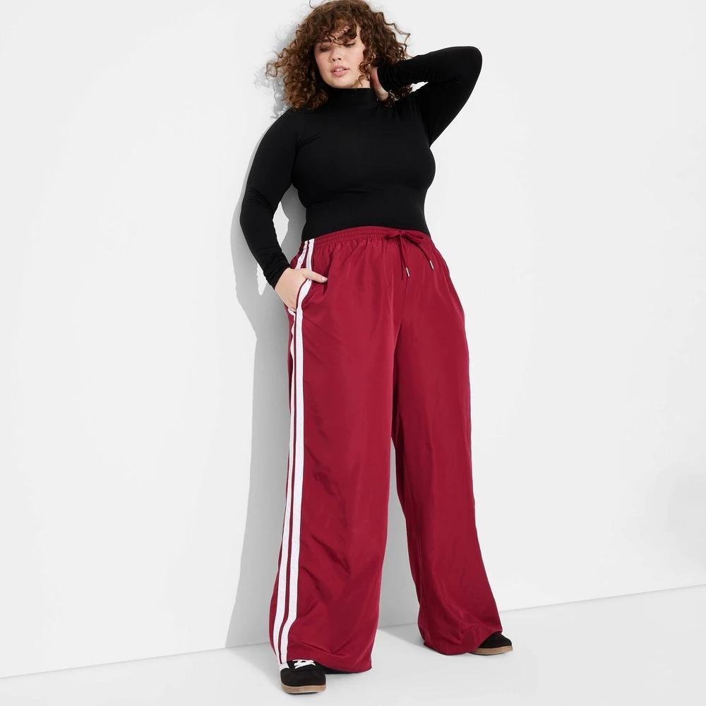 Womens Game Day High-Rise Track Pants - Wild Fable Maroon XXL Product Image