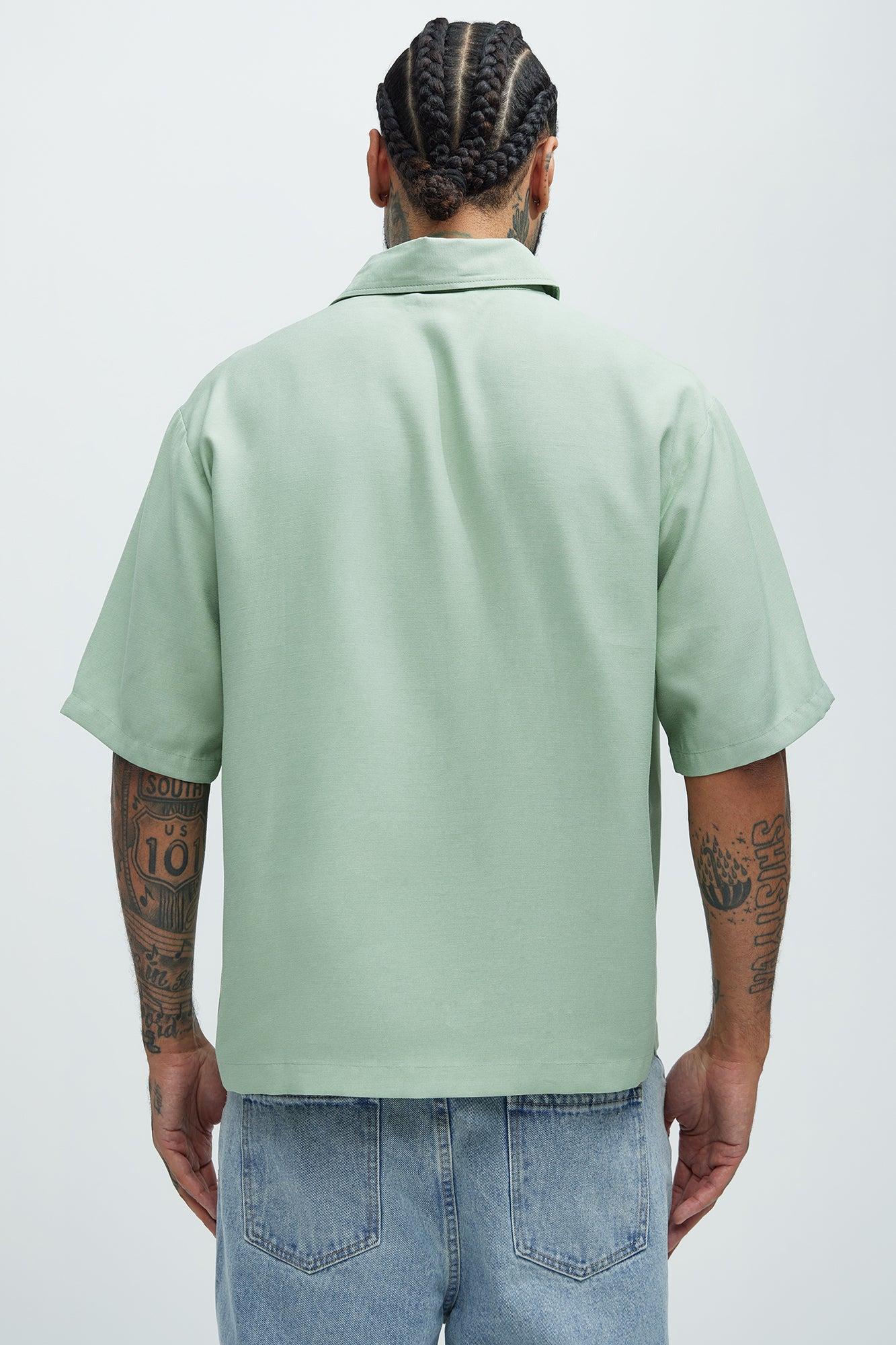 Blexy Pleated Shirt - Mint Product Image