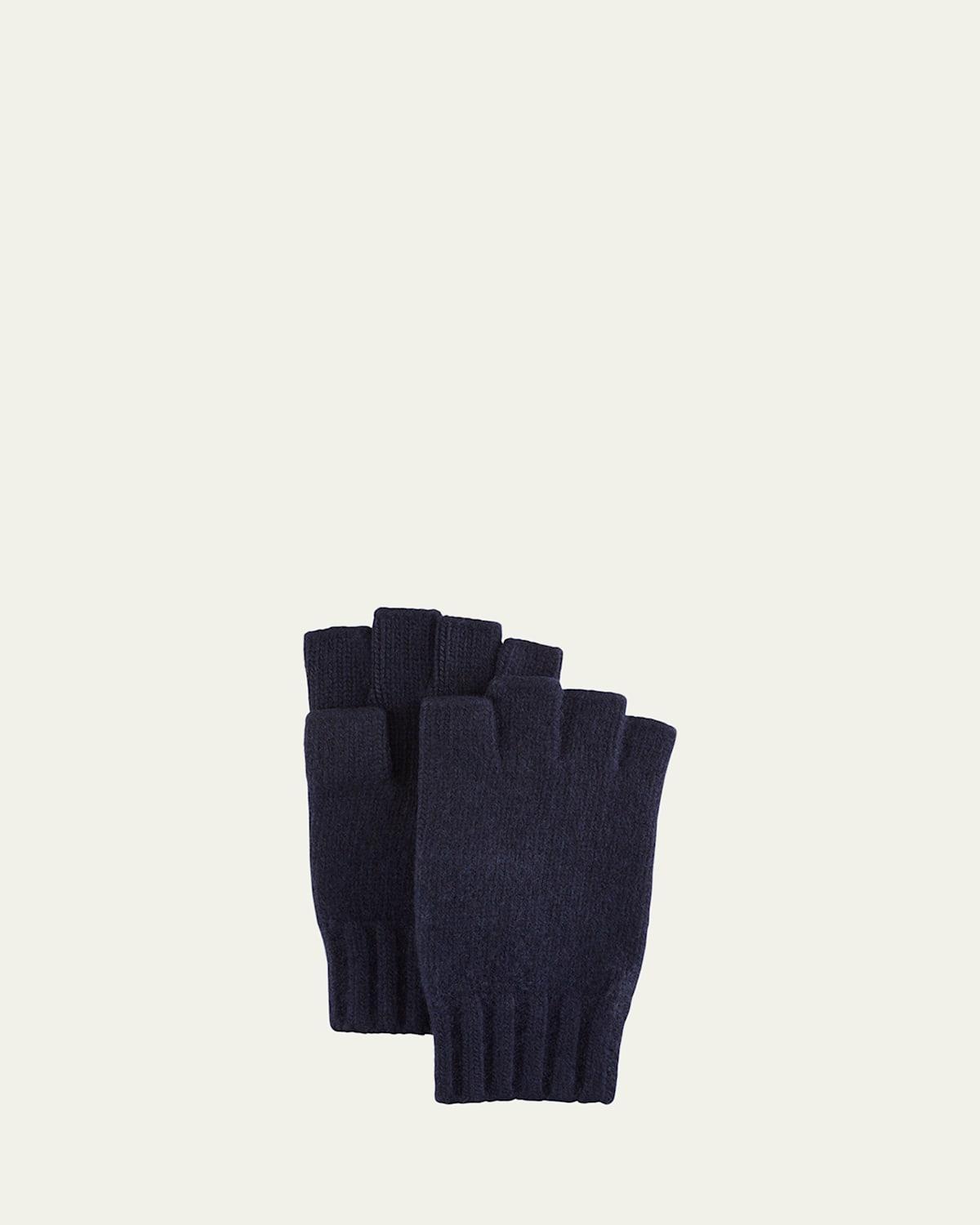 Mens Cashmere Fingerless Gloves Product Image