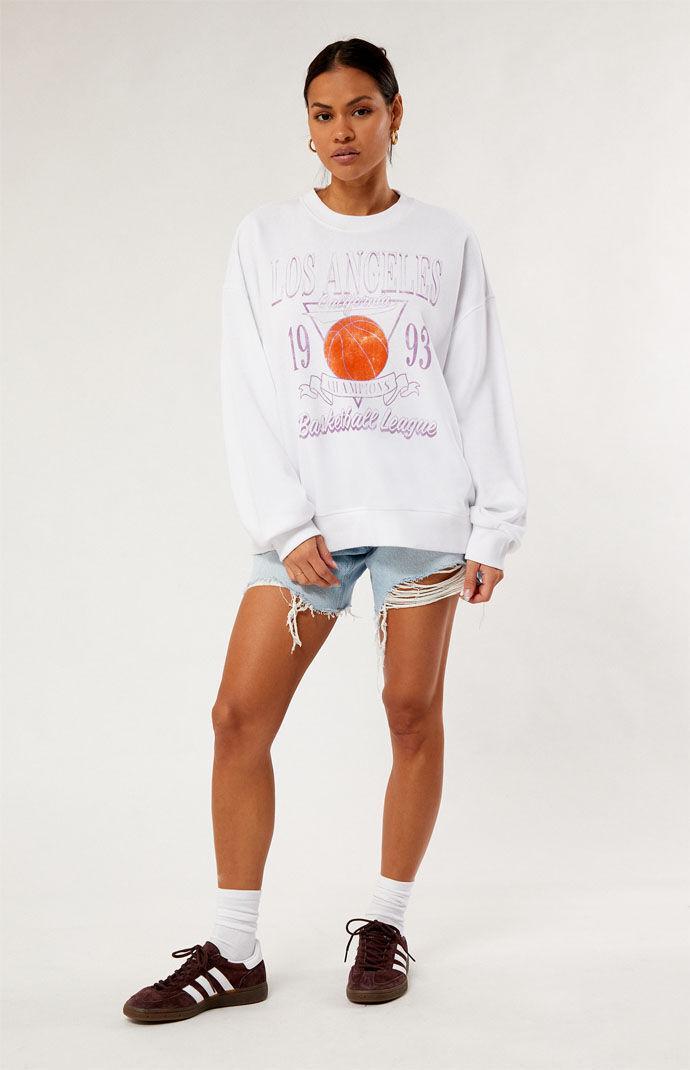 Women's Los Angeles Basketball Champs Crew Neck Sweatshirt Product Image