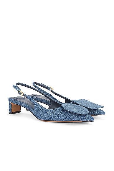 JACQUEMUS Les Slingbacks Duelo B Blue. (also in 35, 36, 37, 38, 39). Product Image