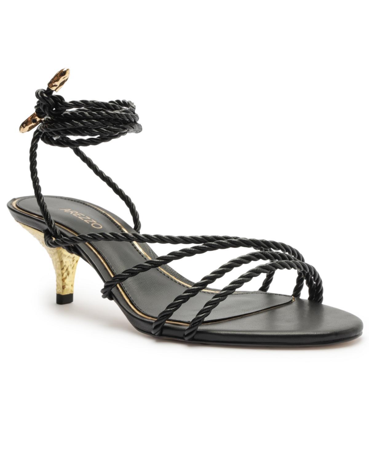 Arezzo Womens The Campaign Mid Stiletto Lace-Up Sandals Product Image