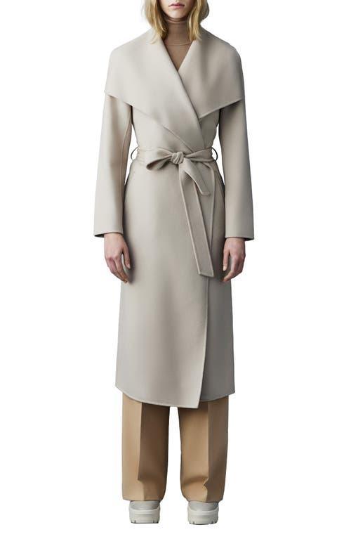 Womens Belted Light Wool Coat Product Image