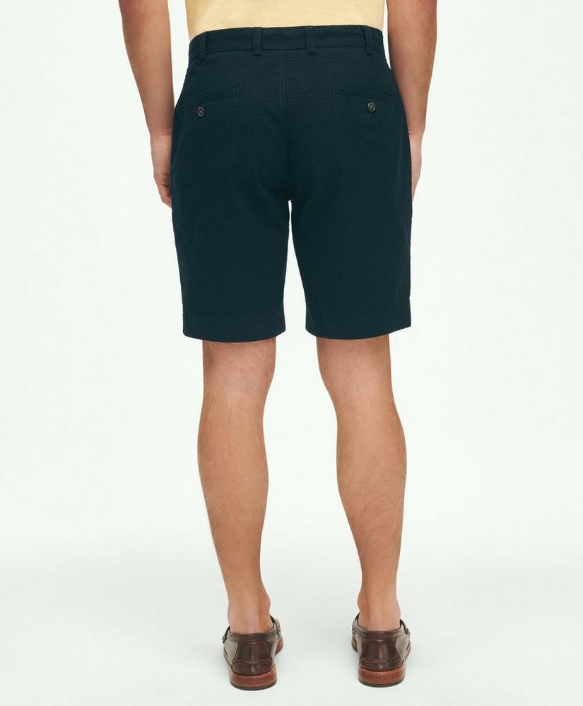 9" Washed Cotton Seersucker Shorts Product Image