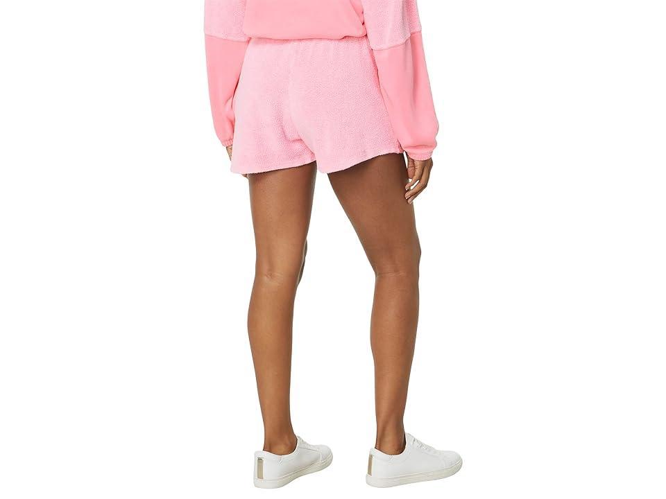 SUNDRY Faux Sherpa Shorts (Pigment Hot ) Women's Clothing Product Image