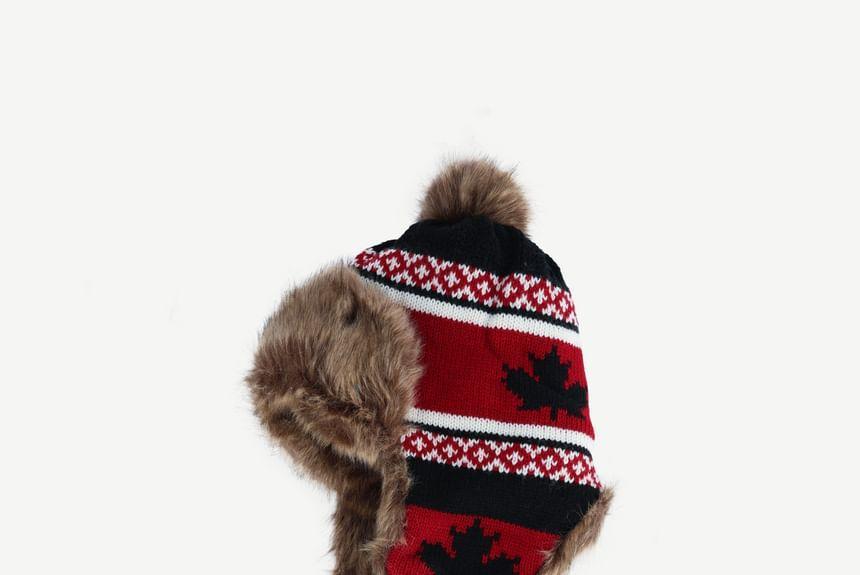 Pom Pom Fleece Trapper Hat Product Image