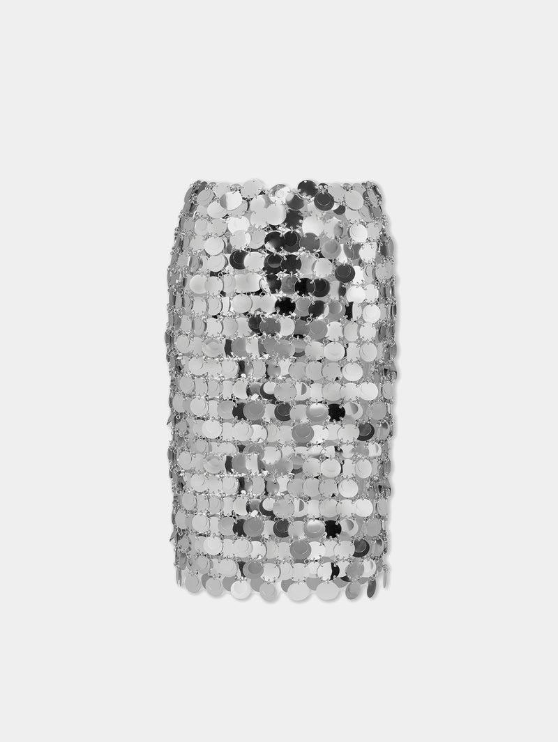 THE SILVER SPARKLE DISCS MIDI SKIRT Product Image