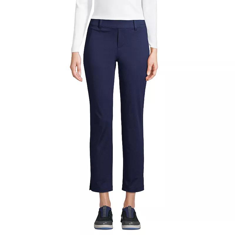 Womens Lands End Flex Mid Rise Pull On Crop Pants Product Image