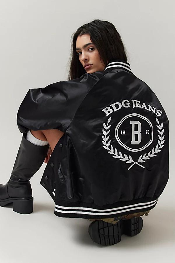 BDG Pepper Satin Varsity Jacket Womens at Urban Outfitters Product Image