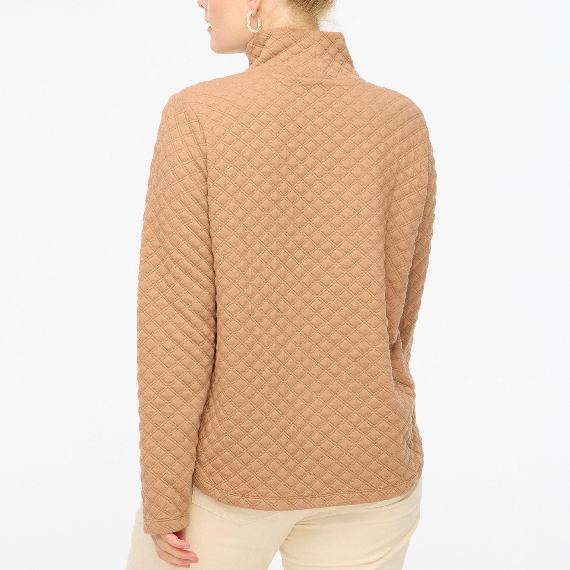 Quilted mockneck pullover Product Image