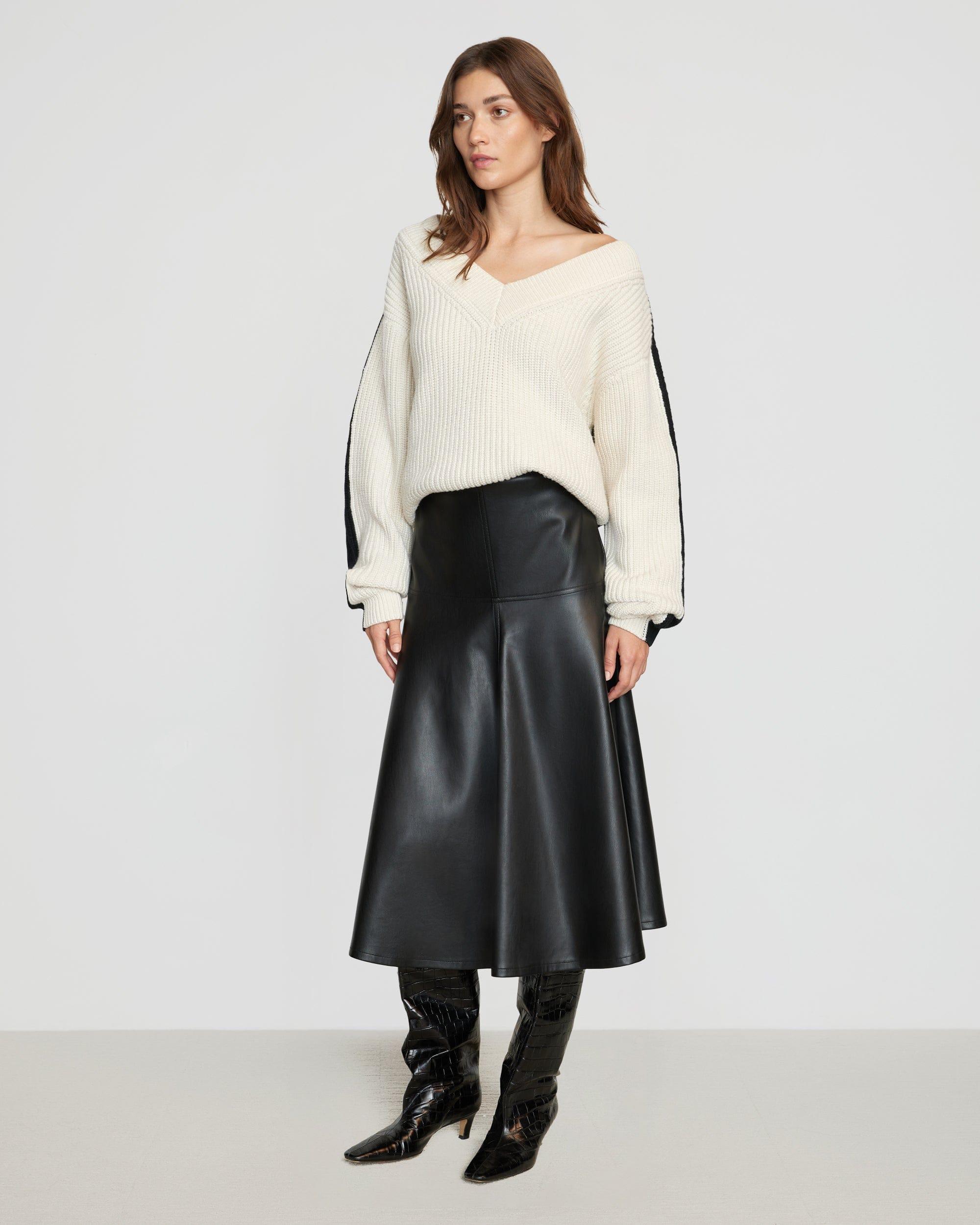 Harley A-Line Vegan Leather Skirt Product Image