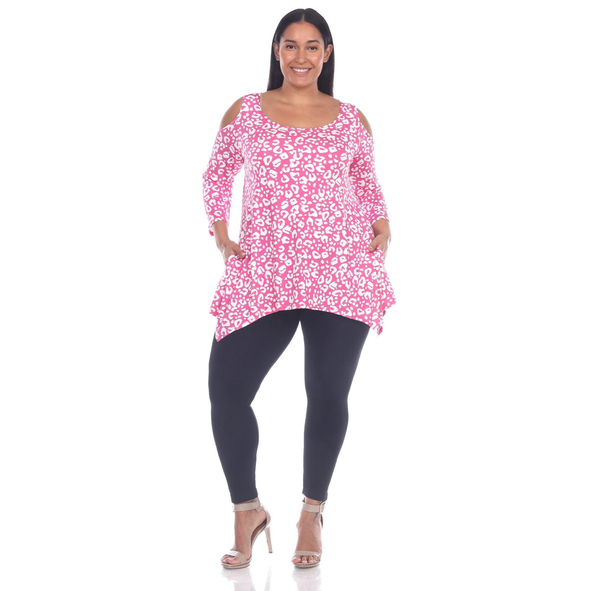 Leopard Cold Shoulder Tunic - Plus Product Image