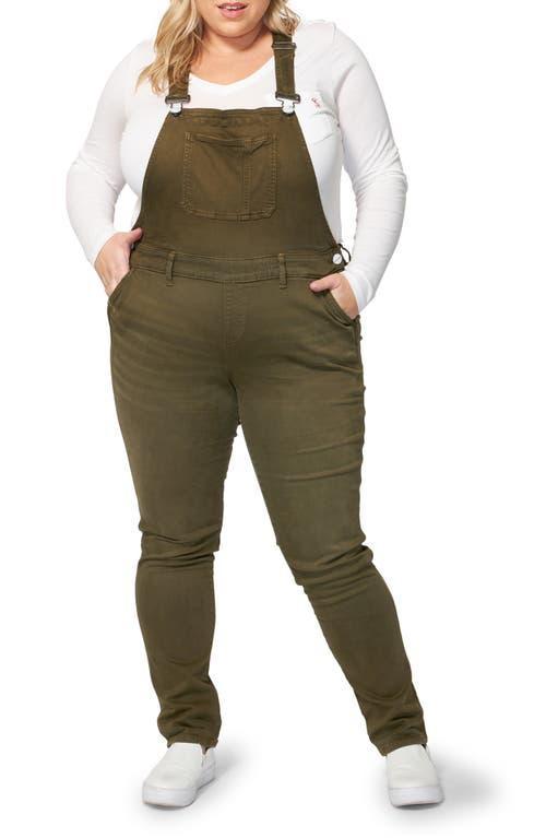 Womens Straight-Leg Cotton-Blend Overalls Product Image