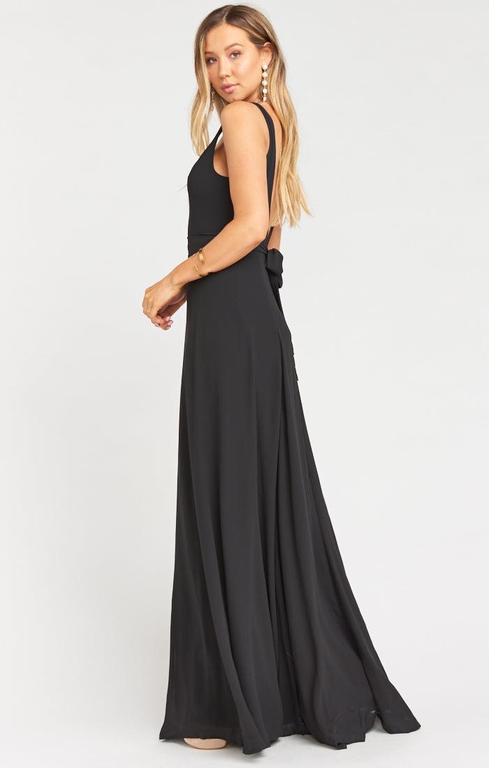 Jenn Maxi Dress ~ Black Chiffon Product Image