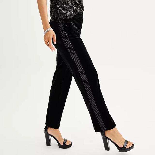 Womens Draper James Velvet Fly Front Pants Product Image