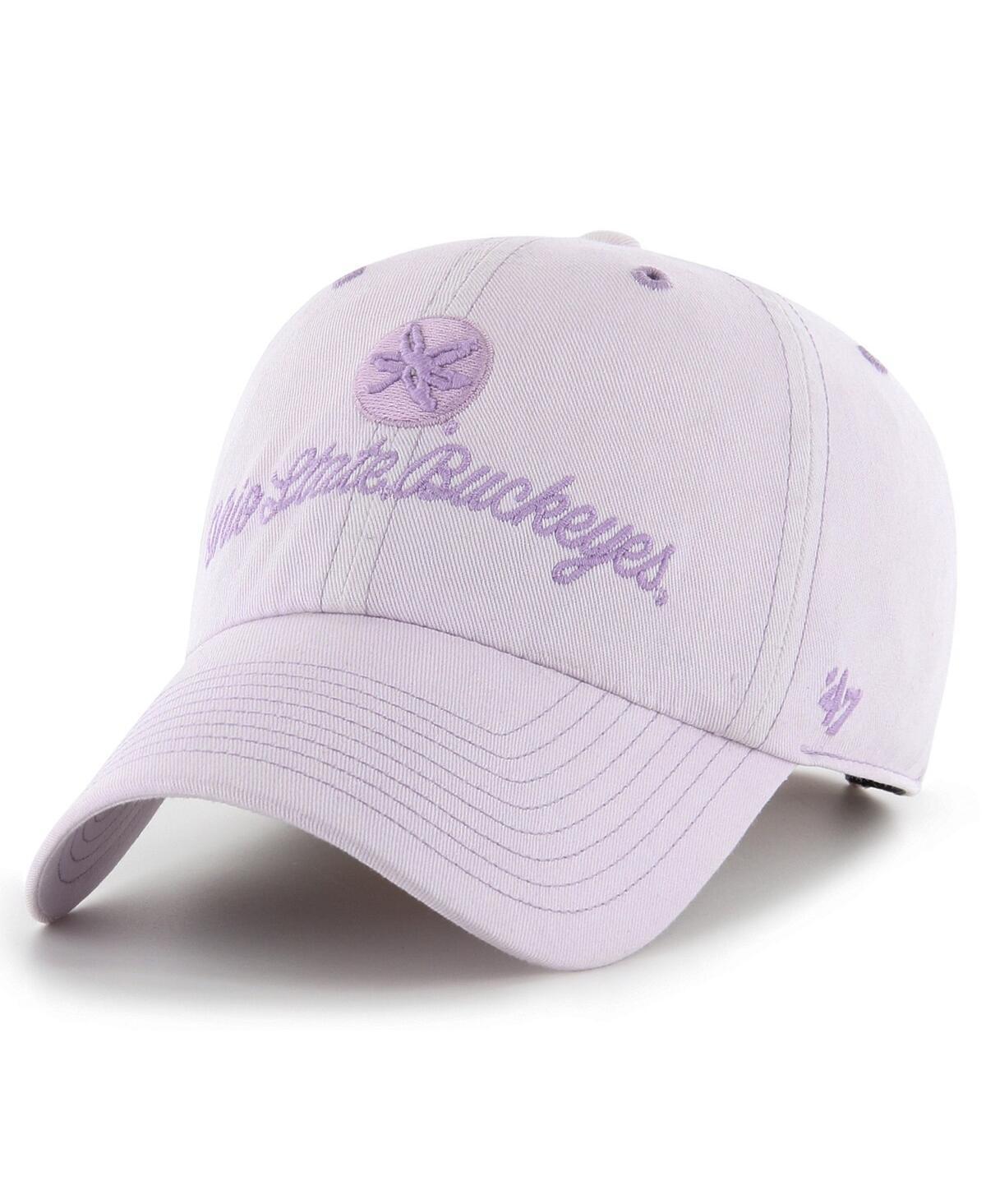 Womens 47 Brand Purple Ohio State Buckeyes Haze Clean Up Adjustable Hat Product Image