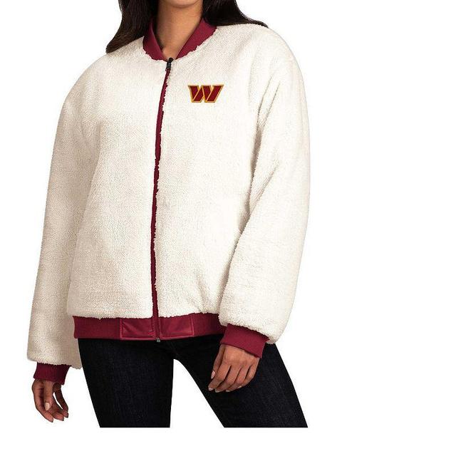 Womens G-III 4Her by Carl Banks Oatmeal/Burgundy Washington Commanders Switchback Reversible Full-Zip Jacket Product Image